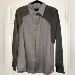 Fried Rice NYC Men’s Tri-tone Button Down Shirt, Size L NWOT